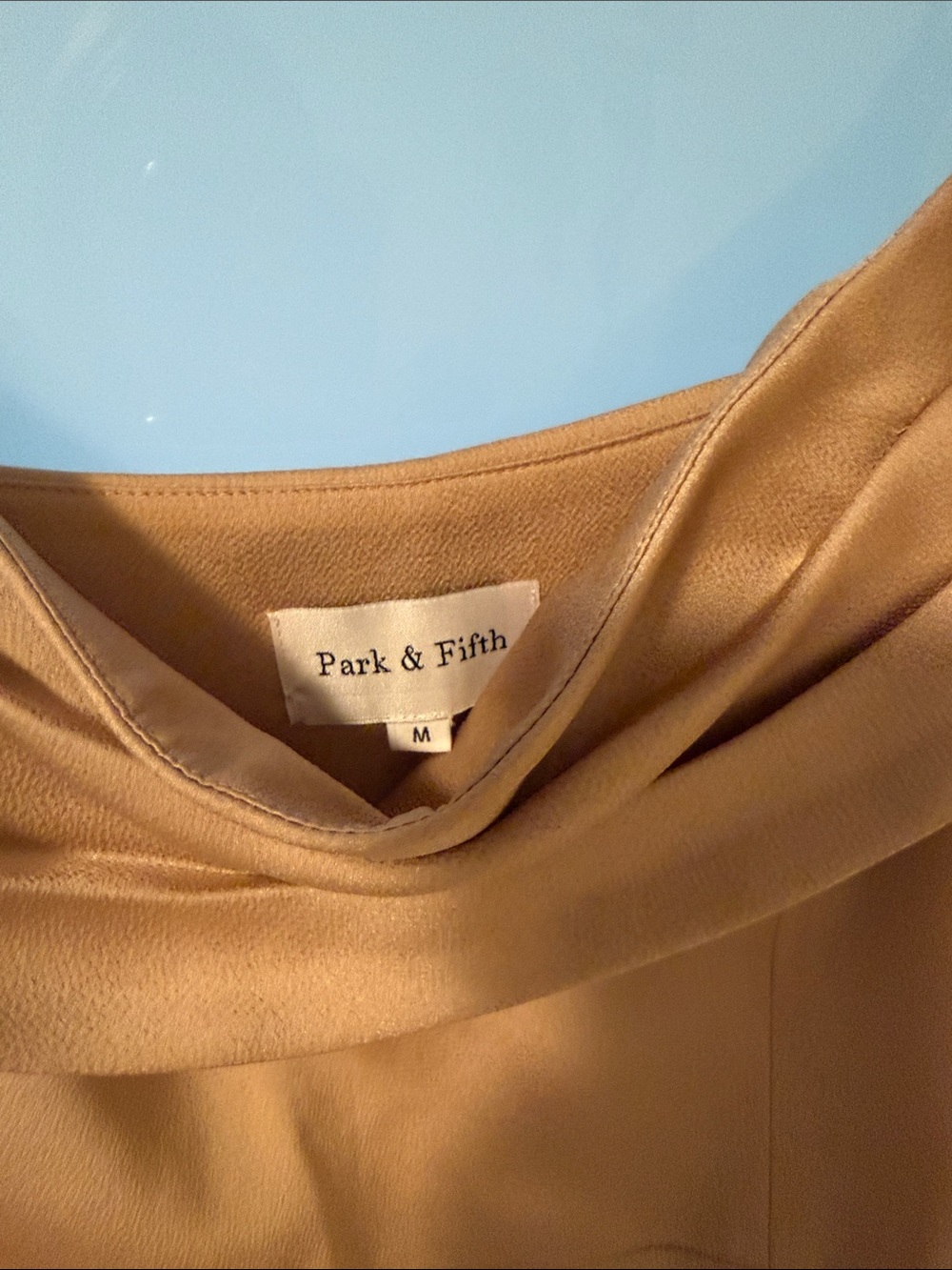 Park & Fifth gold Slip Midi Dress with Cowl Neck - Picture 4 of 6